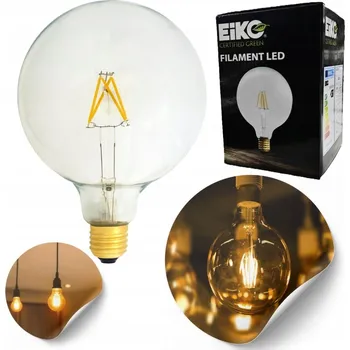 Žárovka Velká LED žárovka Baňka Filament E27 4W Teplá bílá 2700K 420lm