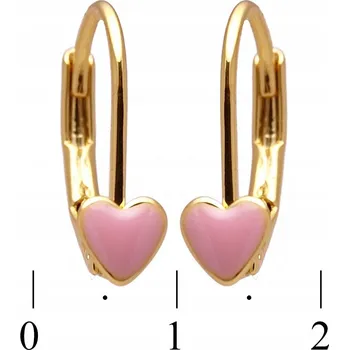 Náušnice NÁUŠNICE ZLATÉ MALÉ SRDÍČKA COLIBR