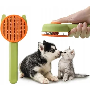 Kosmetika pro psa SAMOČISTÍCÍ KARTÁČ PRO PSY A KOČKY NA KRÁTKOU A DLOUHOU SRST