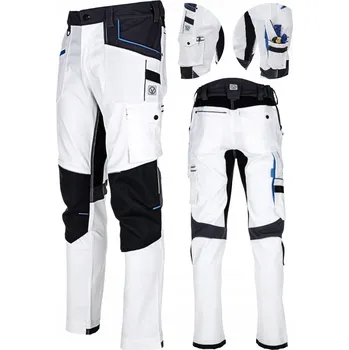 Pracovní obuv ELASTICKÉ PRACOVNÍ kalhoty bílé MALÍŘSKÉ pánské 4XSTRETCH spandex BOZP 48