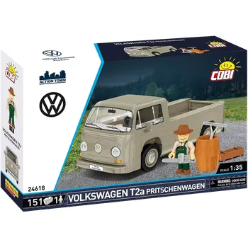 Stavebnice COBI Automobil Volkswagen T2a Pritschenwagen COBI 24618 - Action Town 1:35