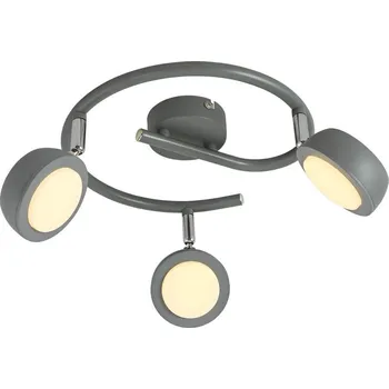 Stropní LED svítidlo Mild šedé nastavitelné 3-bodové do obýváku a ložnice 40 cm