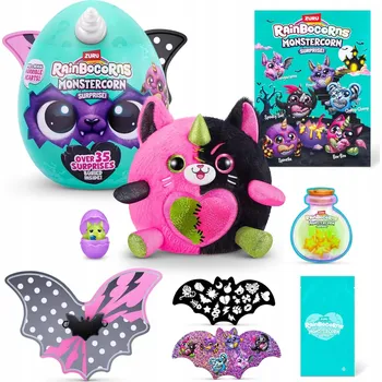 Figurka Rainbocorns ZURU Monstercorn Surprise, Kočka, ZURU Rozbalování překvapení, hebká hračka