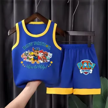 Tlapková patrola Pohodlný letní set pro kluky - tílko + kraťasy s motivem "Tlapková patrola" Barva: modrá, Velikost: 100