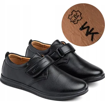 Chlapecké polobotky Chlapecké společenské boty k prvnímu svatému přijímání, na svatební hostina, černé Wojtyłko 23718C, velikost 38