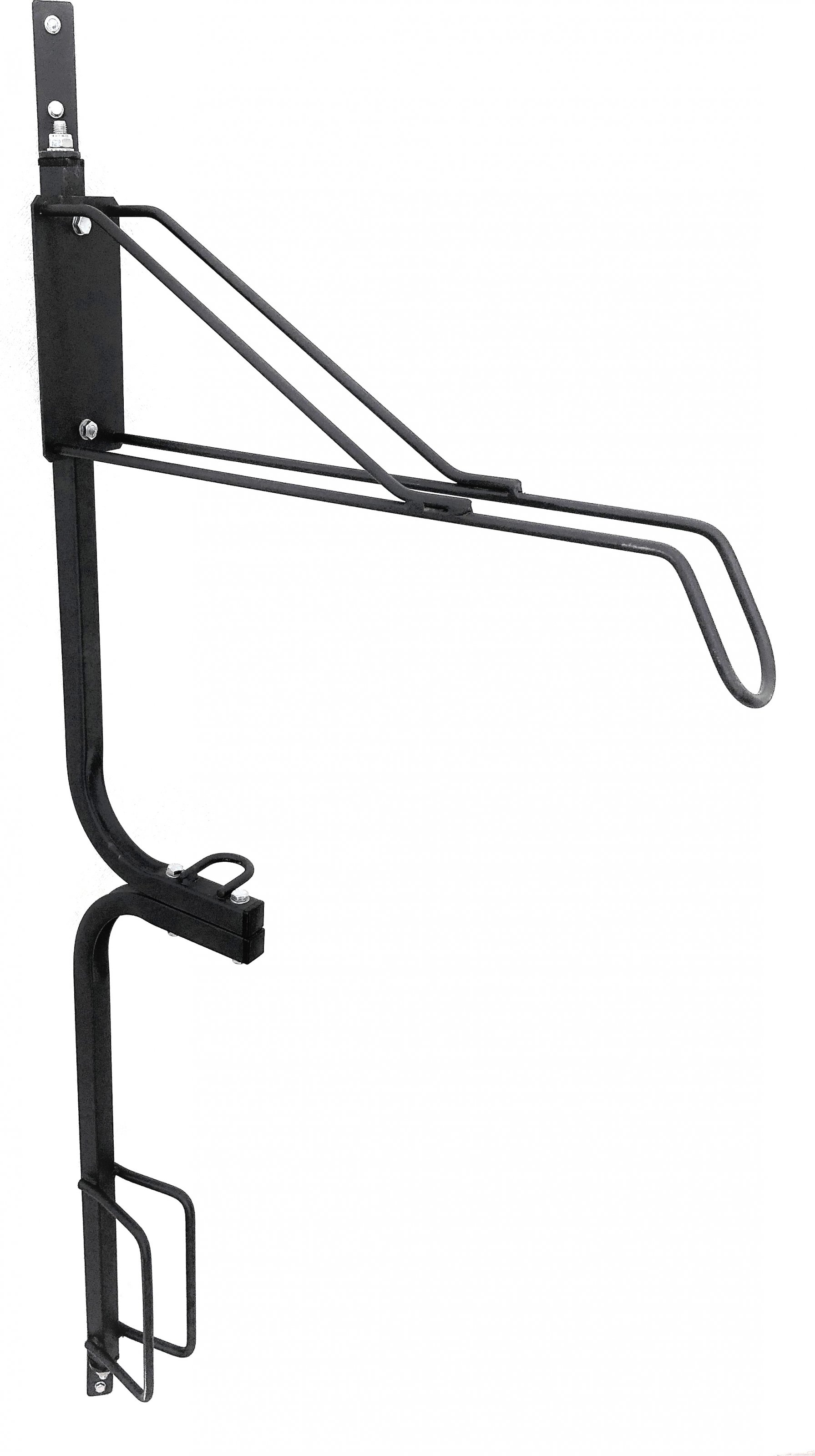 Natáčecí stojan na zeď pro jedno kolo KACERLE KS-750 plášť do 6 cm (2,4") standardní horská kola, s okem k uzamčení