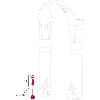 Vidlice na kolo SRAM ROCK SHOX ROCKSHOX DOMAIN/LYRIK/TOTEM EXT REB ADJUST KNOB