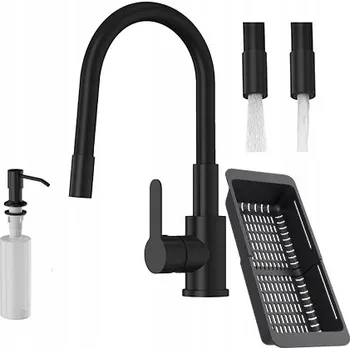 Vodovodní baterie Stojánková kuchyňská baterie Granitan Kuchyňský set černý