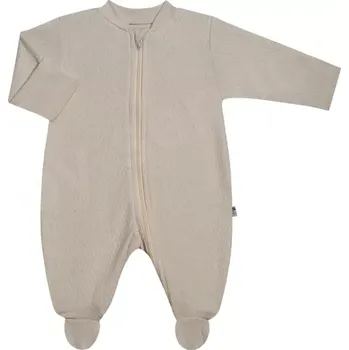 Dupačky Overal na zip Vlnky smetanový Baby Service