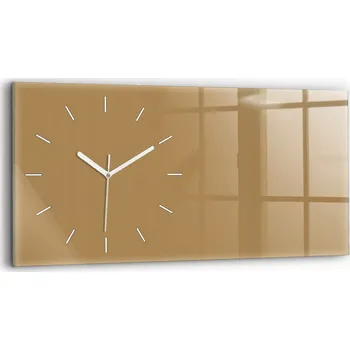 Hodiny Ozdobné nástěnné hodiny s krásnou grafikou, horizontální, 60x30 cm, Barva: tmavě béžová