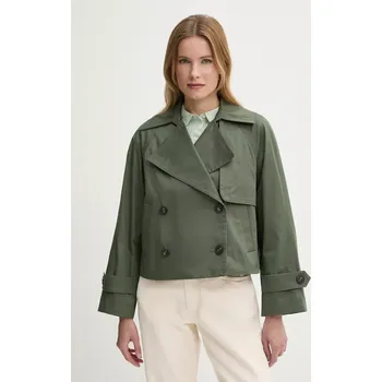 Bavlněná bunda United Colors of Benetton zelená barva, 2RGCDW034 97X, vel. 38