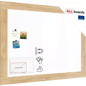 Allboards Magnetická tabule PREMIUM 120x90 cm v rámu v barvě dubu, MP129OAK