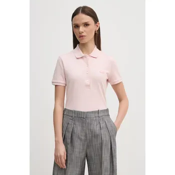 Dámské tričko Polo tričko Lacoste dámské, růžová barva, PF5462 30X, vel. 38