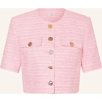 Dámský blejzr Riani Dámská Cropped Bunda Hranatého Střihu Z Tvídu, růžová /...