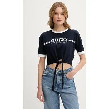 Bavlněné tričko Guess tmavomodrá barva, V5GI05 I3Z14 V5GI05.I3Z14 59X, vel. M