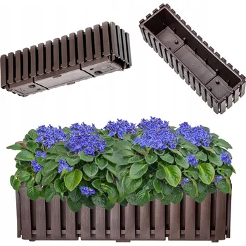 Květináč KADAX KVĚTINÁČ BALKONOVÝ TRUHLÍK 58CM HNĚDÝ TERASOVÝ