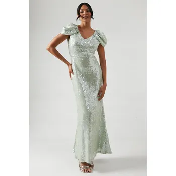 Dámské šaty MAXI ŠATY S VÝSTŘIHEM DO V A FLITRŮ COAST (40)