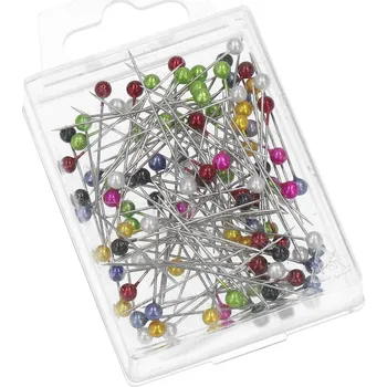 Nástroj na niť a příze Galanterie Špendlíky s perleťovými hlavičkami 0,60 x 38 mm 100 ks