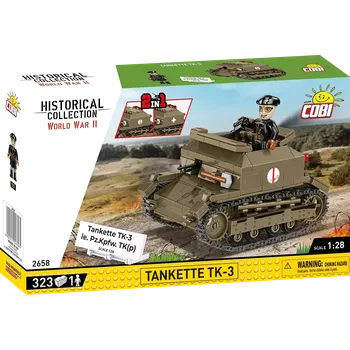 Stavebnice COBI Polský lehký tank Tankette TK-3 COBI 2658 - World War II 1:28