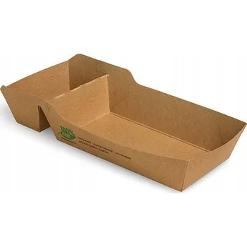 Jednorázové nádobí Papírové balení tacki na hranolky s omáčkou EKO