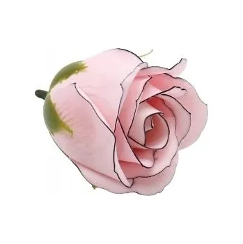 umělá květina RŮŽOVÁ RŮŽE S ČERNÝM LEMEM 1 Ks mýdlové květy do kytice dekorace dárek