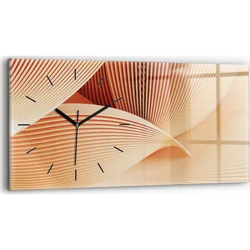 Hodiny Ozdobné nástěnné hodiny s krásnou grafikou, 60x30 cm, motiv: Abstraktní vlny