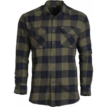 Pánská košile Košile Mil-Tec DŘEVORUBECKÁ letní na knoflíky ZELENO/ČERNÁ - 3XL
