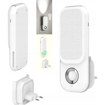 Lampička 5W LED NOČNÍ LAMPA PRO KONTAKT, SENZOR SOUMRAKU