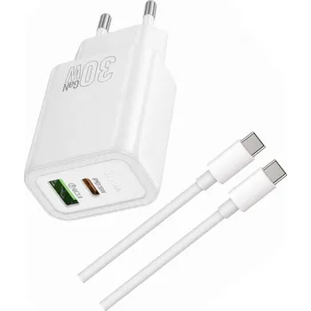 Rychlá USB-C GaN nabíječka 30W s 2m kabelem pro Xiaomi Redmi Note 12 Pro 5G