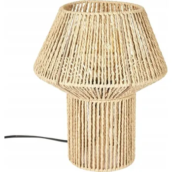 Lampička Stolní Lampa Boho Bali Přírodní Pletené Stínidlo