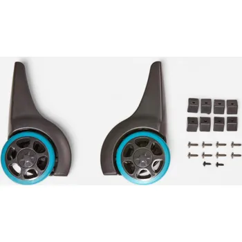 Sportovní taška DECATHLON Náhradní sada koleček k tašce na kolečkách Subea 90 a 120 litrů MODRÁ|ČERNÁ