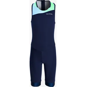 Kojenecká kombinéza VAN RYSEL Dětská kombinéza na triatlon na krátké vzdálenosti Trifonction 8 LET MODRÁ