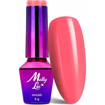 Lak na nehty Hybridní lak barevný Molly Lac 331 Peach Shake 5 ml