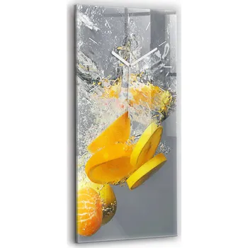 Hodiny Nástěnné hodiny Wallfluent žluté 30 cm