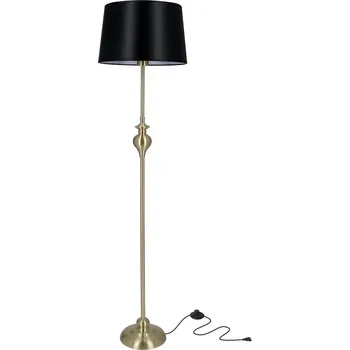Stojací lampa CANDELLUX LIGHTING Prima gold satin stojací lampa 1x60W E27 stínítko černé
