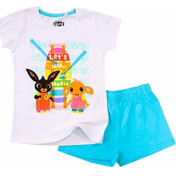 Letní PYŽAMO BING (bílo - tyrkysová) Velikost: 98