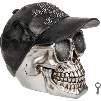 Obraz Pokladnička lebka s baseballovou čepicí 11 x 15.5 cm