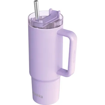 Termohrnek Termohrnek Stream s brčkem, 950ml, Quokka, fialový