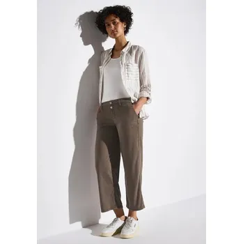 Dámské džíny Džíny Street One 379015 se širokými nohavicemi béžové Délka kalhot: 26, Obvod pasu: 29