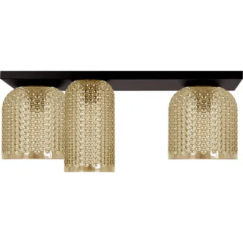 Kaja Capri stropní světlo 3x15 W černá-jantarová K-5626