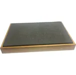 Svět Tlapky Dřevěný pelíšek s ortopedickou matrací BASIK Dřevina nebo odstín: Jasan (dřevo), Barva matrace: Krémová, Rozměry: 85 x 65 x 10 cm