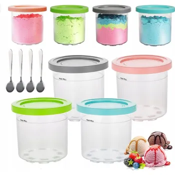 Sklenice 4 KS POJEMNIKI NA LODY PRO NINJA CREAMI NC300 NC301, PIVNÍ SKLENICE NA ZMRZLINU