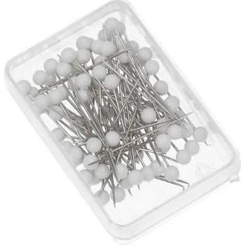 Nástroj na niť a příze Galanterie Špendlíky s plastovou hlavičkou 80 ks, bílé