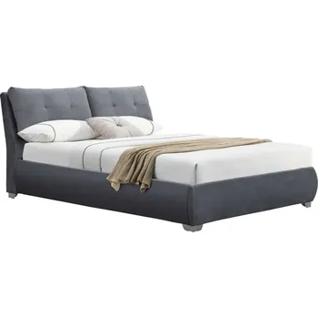 Postel Čalouněná postel Bird 160x200 s úložným prostorem šedý samet moderní do ložnice