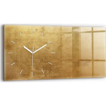 Hodiny Moderní skleněné hodiny s grafikou na zeď 60 cm x 30 cm Dekorativní plátno