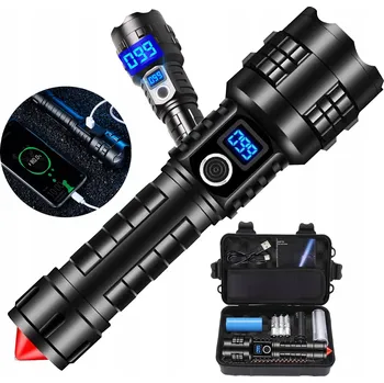 Svítilna LED TAKTICKÁ SVÍTILNA VÝKONNÁ NA AKUMULÁTOR ZOOM XHP70.2 10000LM 5000mAh IP5