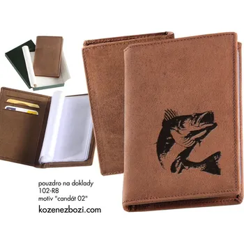 Obal na doklad Pouzdro Na Osobní Doklady "Candát 02" - Dárek pro myslivce