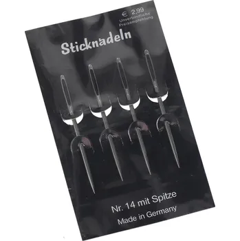 Nástroj na niť a příze Galanterie Jehly vyšívací ostré 4 ks vel. 14