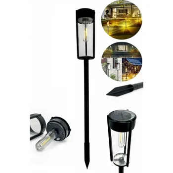 Venkovní osvětlení LED solární zahradní lampa teplá bílá 58cm