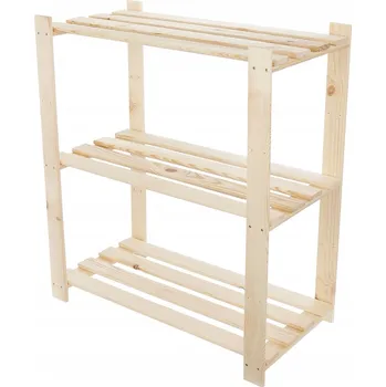 Dílenský regál Dřevěný skladový regál Stolmak 90 x 80 x 38 cm, max. nosnost 50 kg na polici